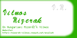 vilmos mizerak business card